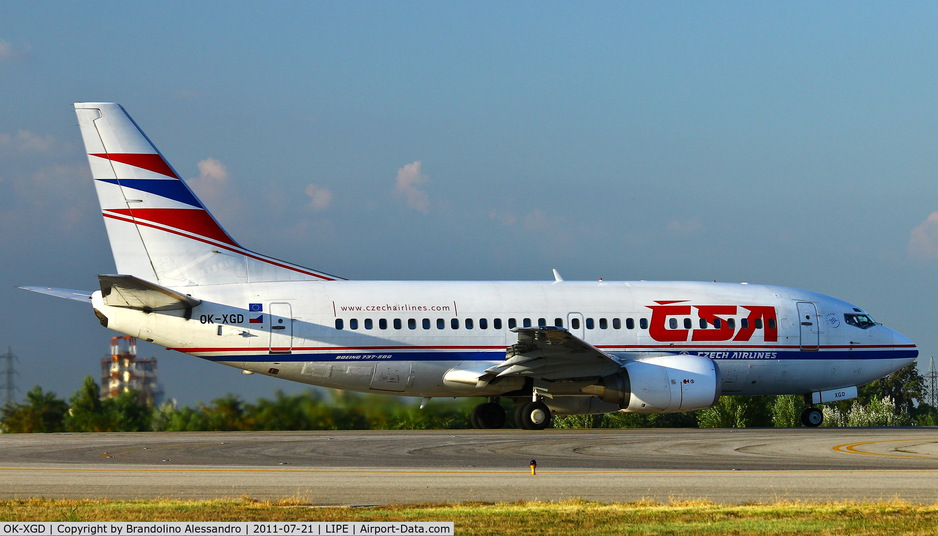 OK-XGD, 1992 Boeing 737-55D C/N 26542/2337, Bologna G.Marconi Airport
