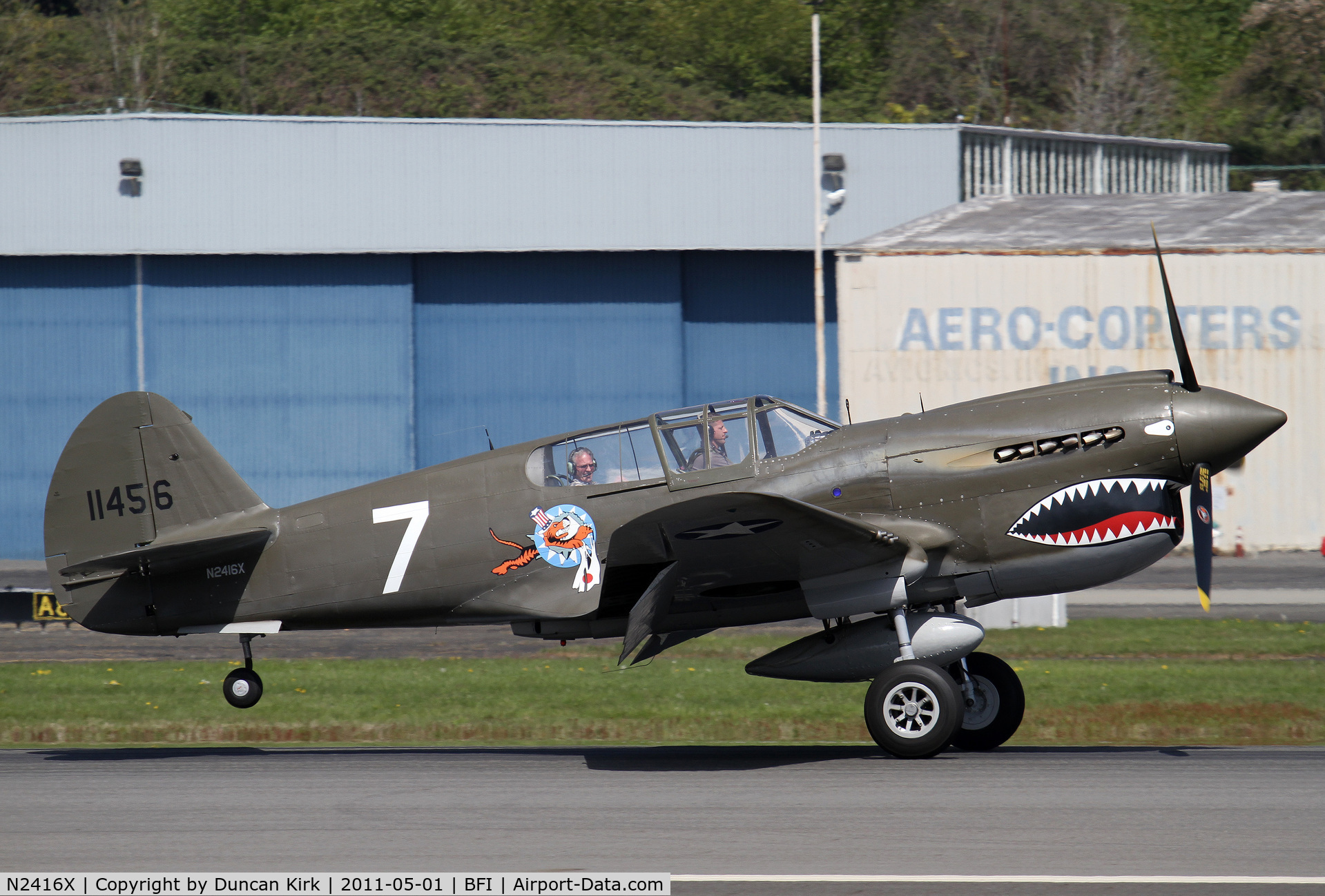 N2416X, Curtiss P-40E Warhawk C/N 16701, Returning from another joy ride