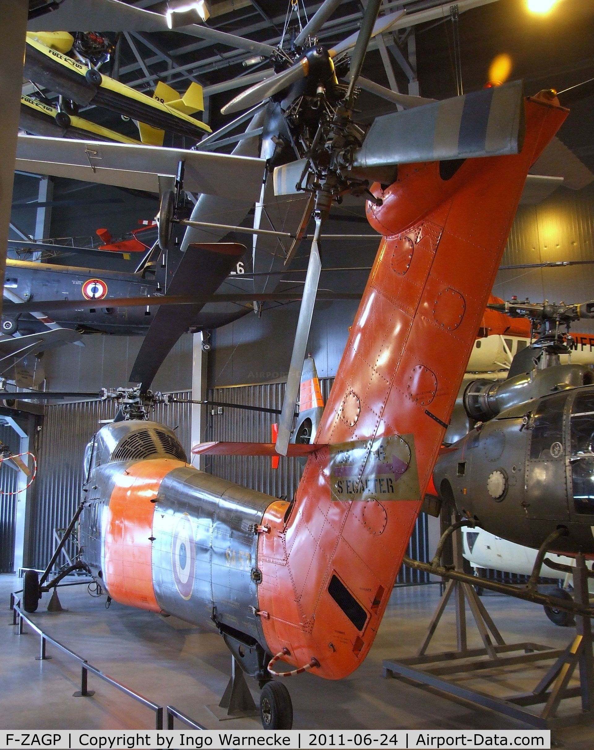 F-ZAGP, Sikorsky H-34A Choctaw C/N SA53, Sikorsky H-34A at the Musee de l'Air, Paris/Le Bourget