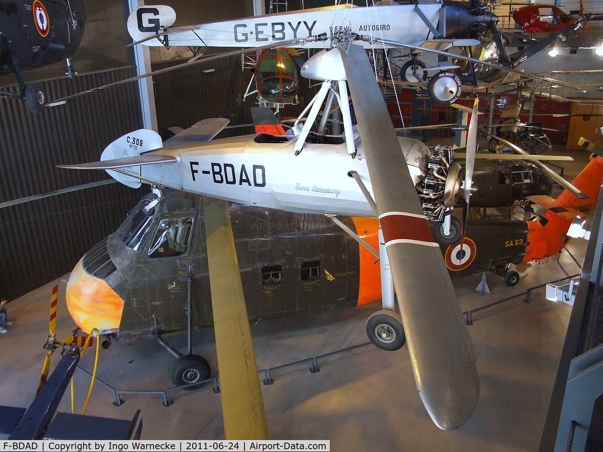 F-BDAD, SNCASE C.302 (Cierva C.30) C/N 15, Liore-et-Olivier C.302 at the Musee de l'Air, Paris/Le Bourget