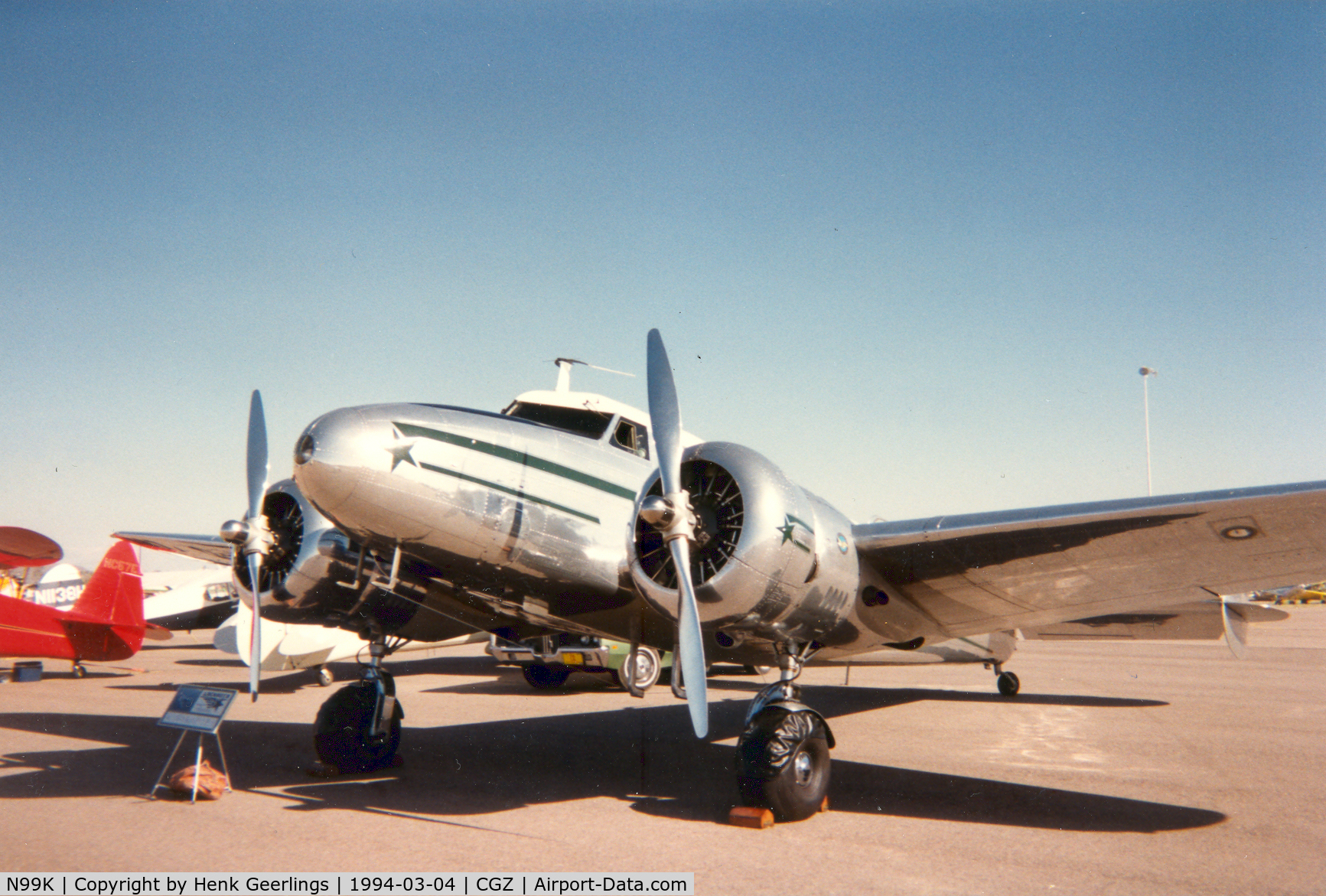 N99K, 1938 Lockheed 12A Electra Junior C/N 1250, Casa Grande AZ , Cactus Fly In