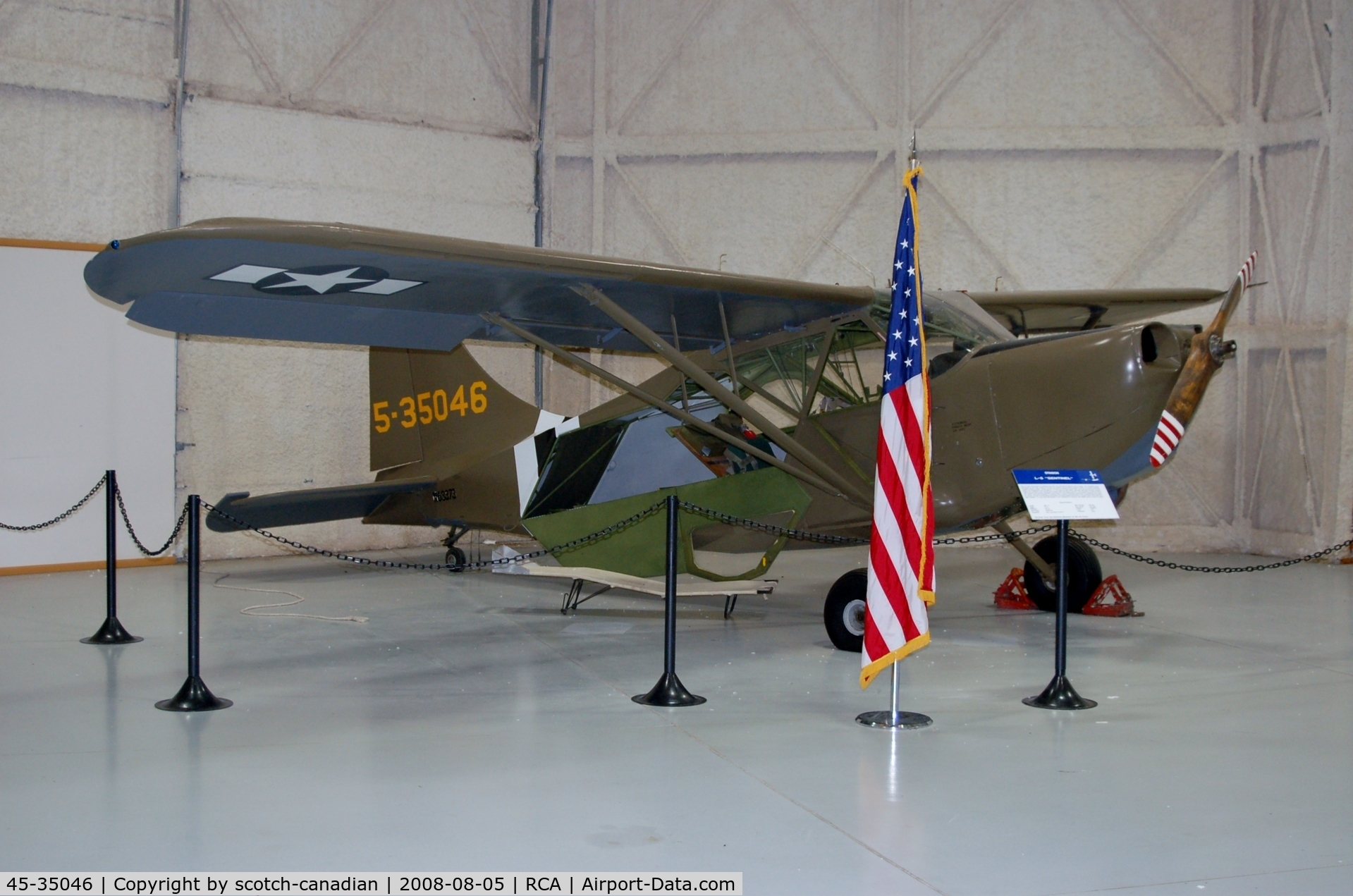 45-35046, 1946 Stinson L-5G Sentinel C/N 76-4628, 1946 Stinson L-5G Sentinel at the South Dakota Air and Space Museum, Box Elder, SD