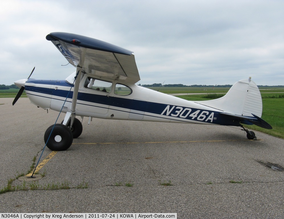 N3046A, 1953 Cessna 170B C/N 25690, Cessna 170B on the ramp in Owatonna, MN.