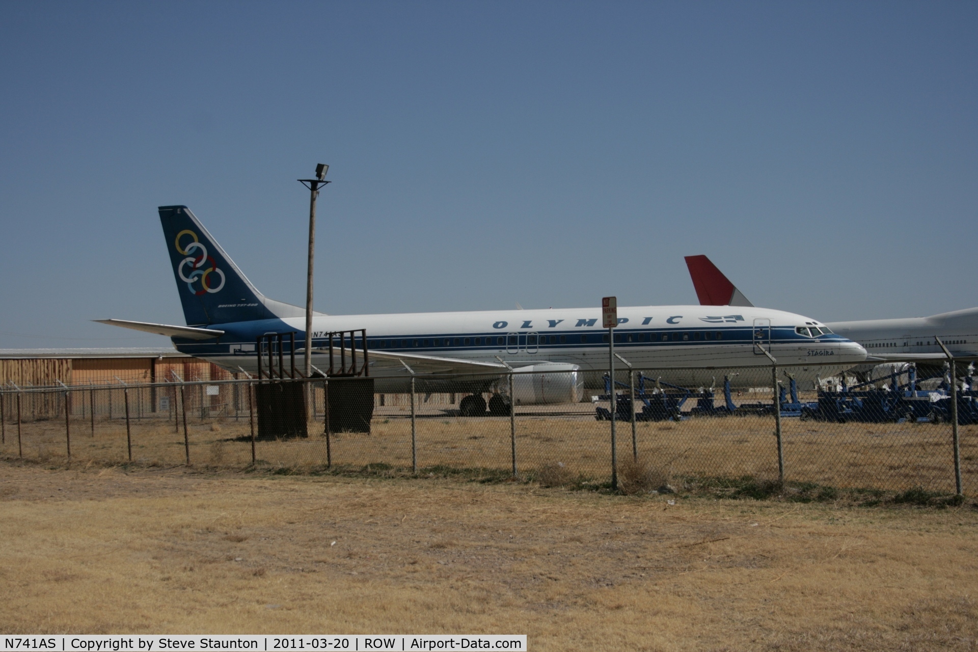 N741AS, 1991 Boeing 737-484 C/N 25417, Taken at Roswell International Air Centre Storage Facility, New Mexico in March 2011 whilst on an Aeroprint Aviation tour