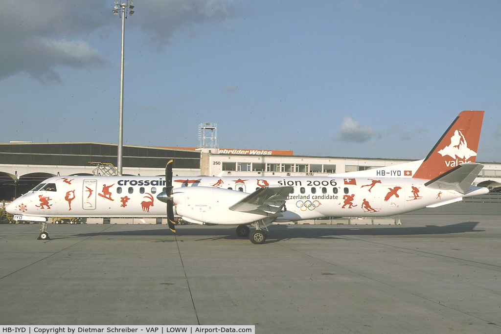 HB-IYD, 1998 Saab 2000 C/N 2000-059, Crossair Saab 2000