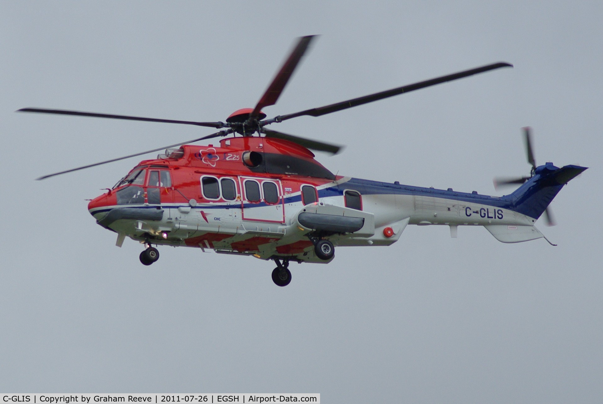 C-GLIS, 2011 Eurocopter EC-225LP Super Puma C/N 2798, Just taken off.