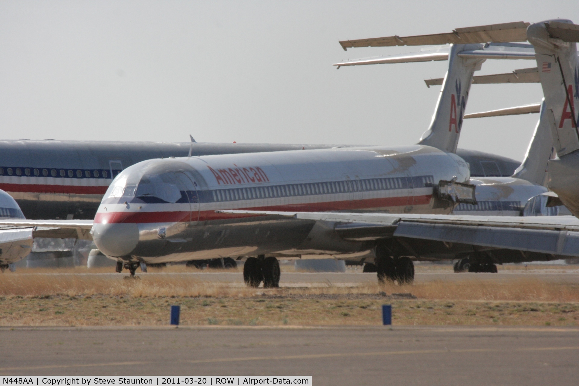 N448AA, 1987 McDonnell Douglas MD-82 (DC-9-82) C/N 49474, Taken at Roswell International Air Centre Storage Facility, New Mexico in March 2011 whilst on an Aeroprint Aviation tour