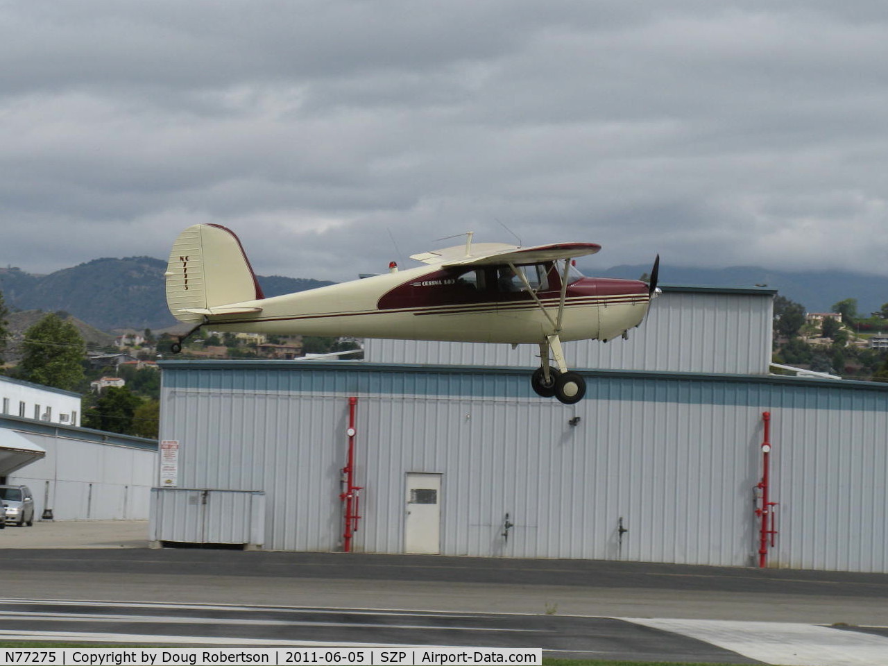 N77275, 1946 Cessna 140 C/N 11488, 1946 Cessna 140, Continental C85 85 Hp, landing Rwy 04