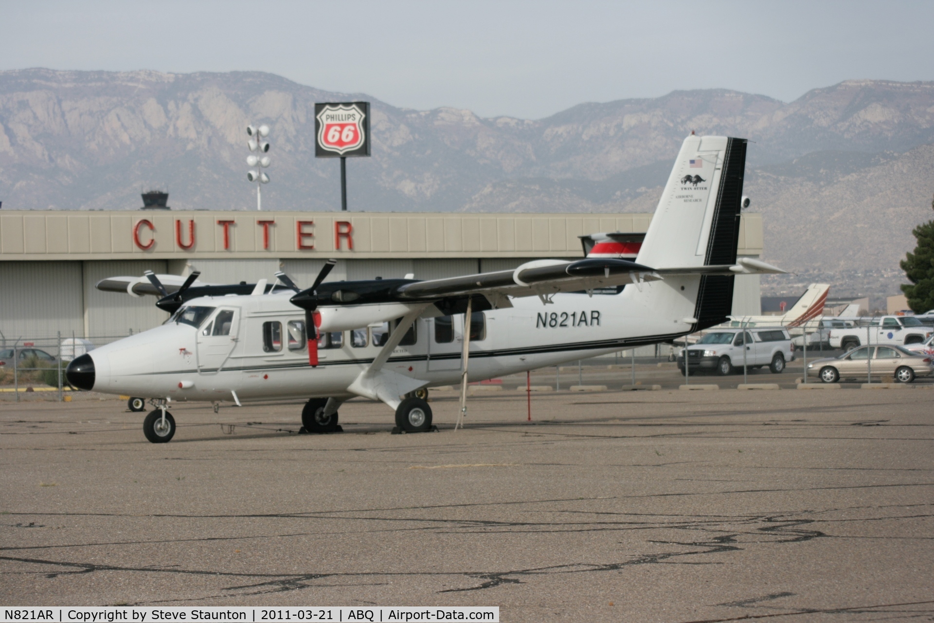 N821AR, 1974 De Havilland Canada DHC-6-300 Twin Otter C/N 421, Taken at Alburquerque International Sunport Airport, New Mexico in March 2011 whilst on an Aeroprint Aviation tour