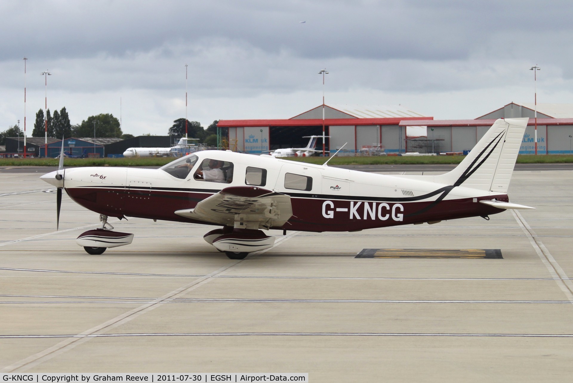 G-KNCG, 2004 Piper PA-32-301FT Saratoga C/N 3232017, About to depart.