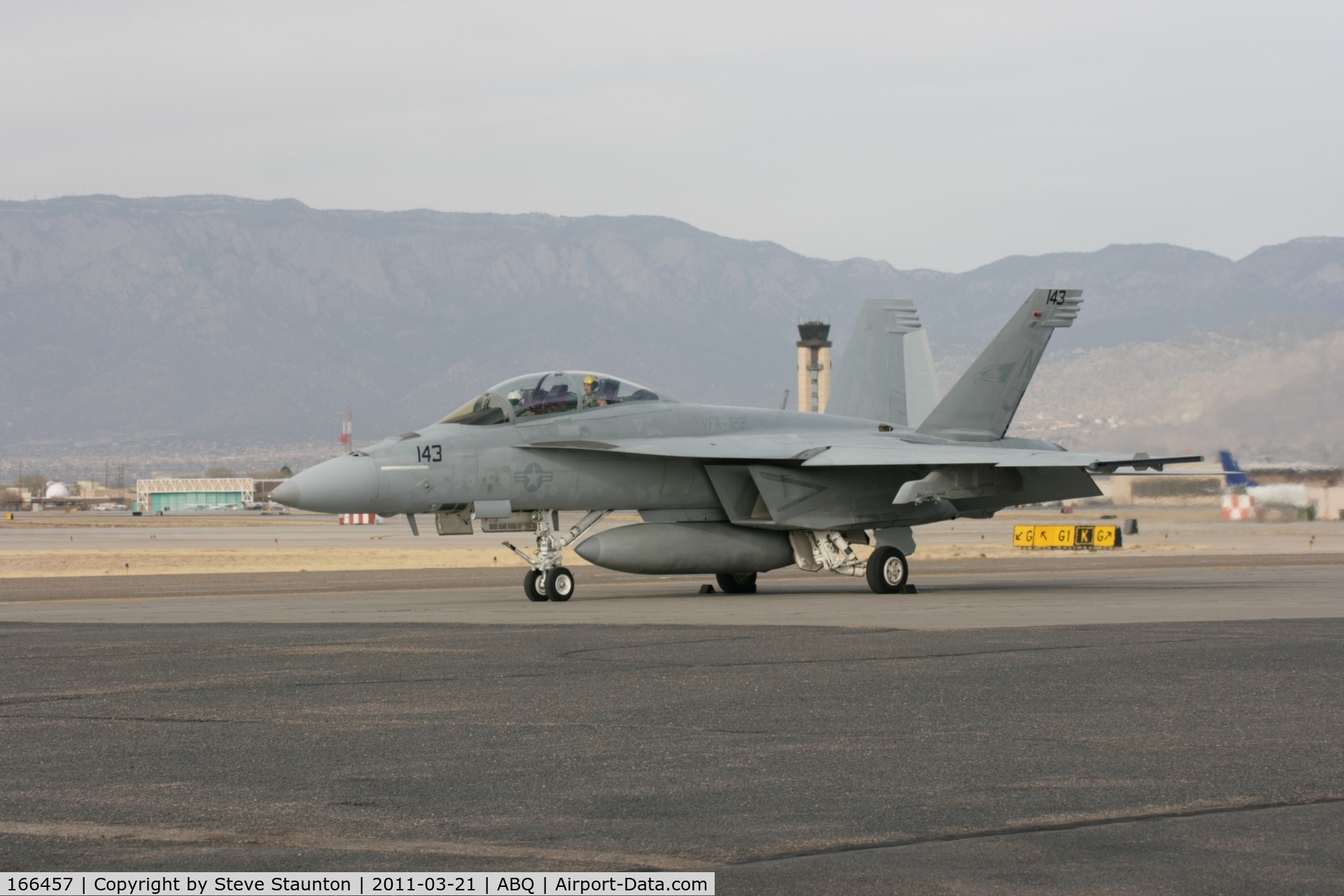 166457, Boeing F/A-18F Super Hornet C/N F092, Taken at Alburquerque International Sunport Airport, New Mexico in March 2011 whilst on an Aeroprint Aviation tour