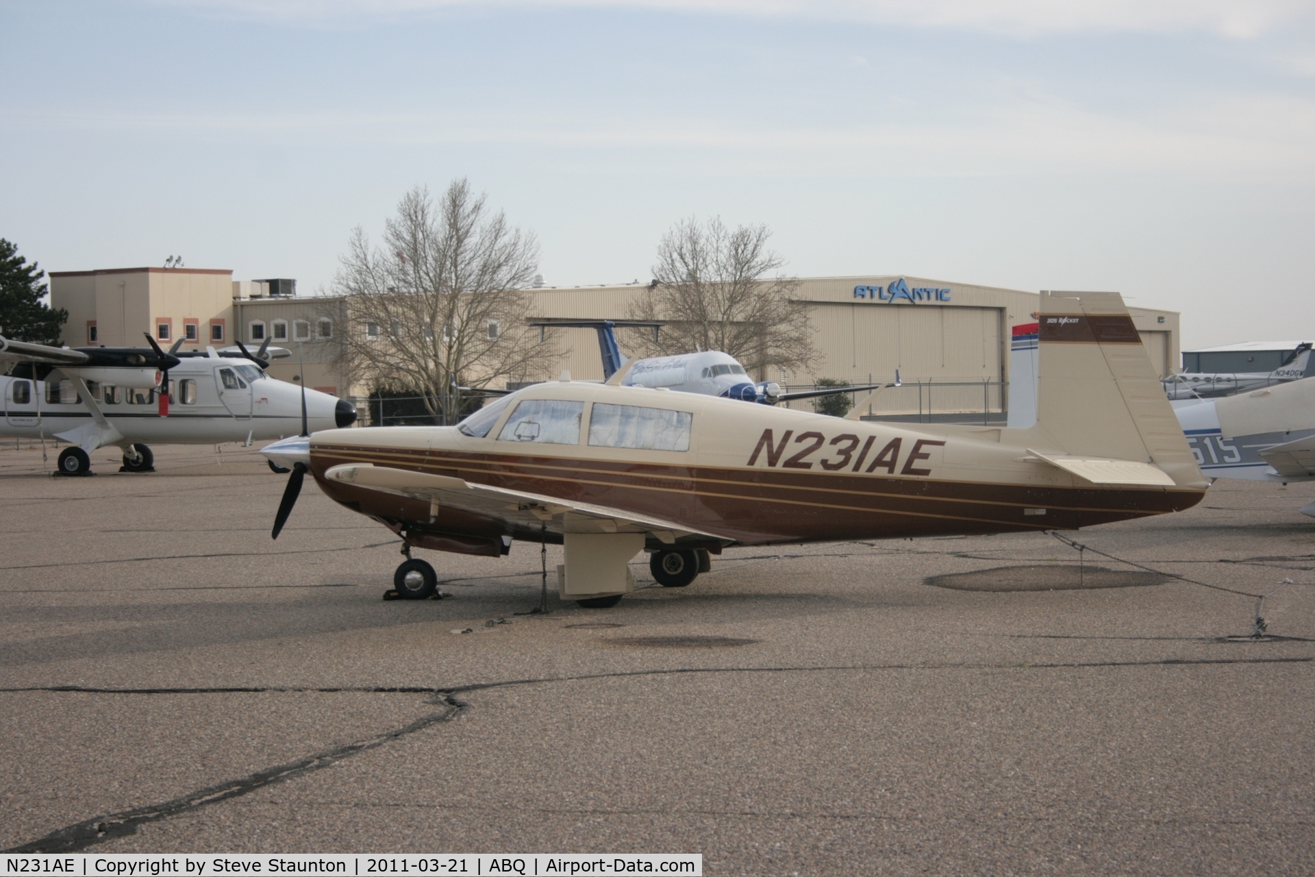 N231AE, 1979 Mooney M20K C/N 25-0054, Taken at Alburquerque International Sunport Airport, New Mexico in March 2011 whilst on an Aeroprint Aviation tour
