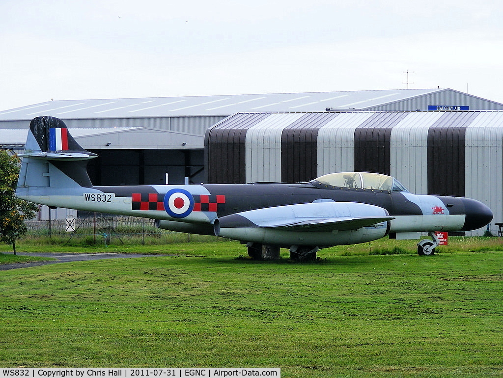 WS832, 1954 Gloster Meteor NF.14 C/N Not found WS832, Displayed at the Solway Aviation Museum