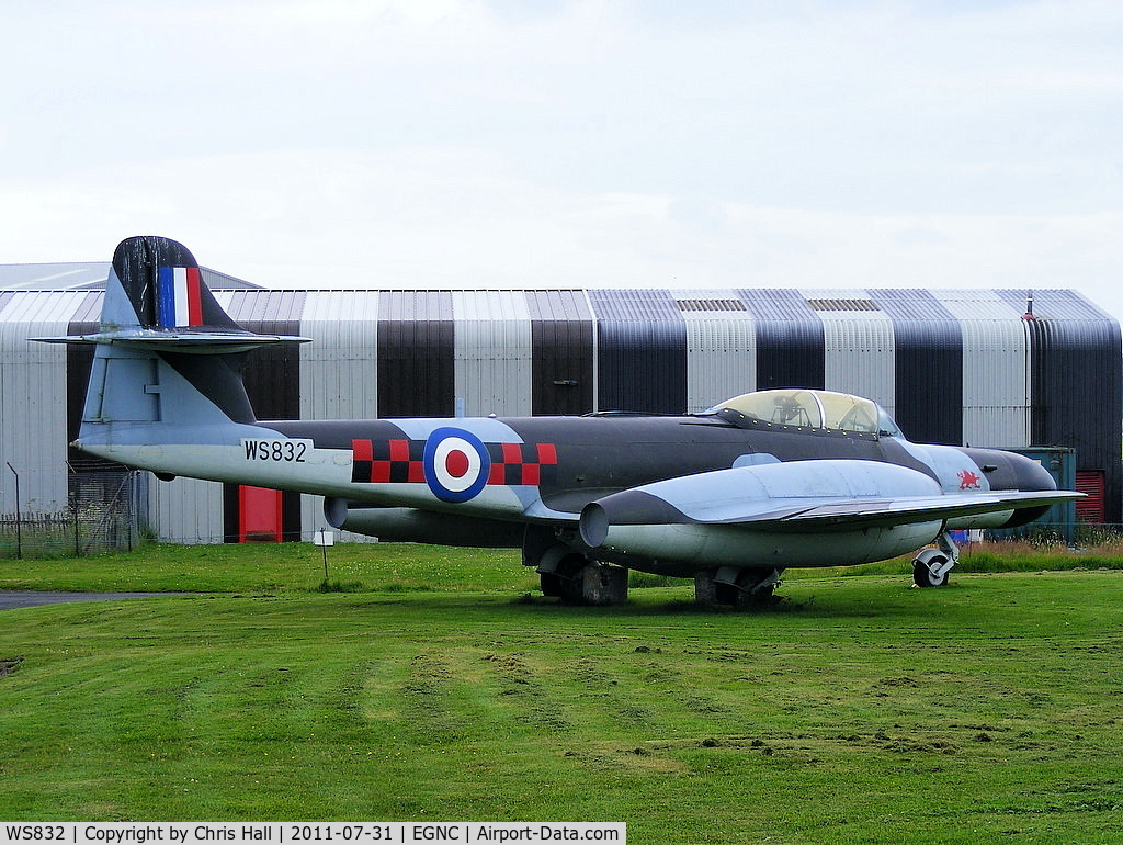 WS832, 1954 Gloster Meteor NF.14 C/N Not found WS832, Displayed at the Solway Aviation Museum