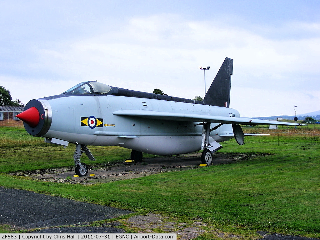 ZF583, English Electric Lightning F.53 C/N 95826, Displayed at the Solway Aviation Museum