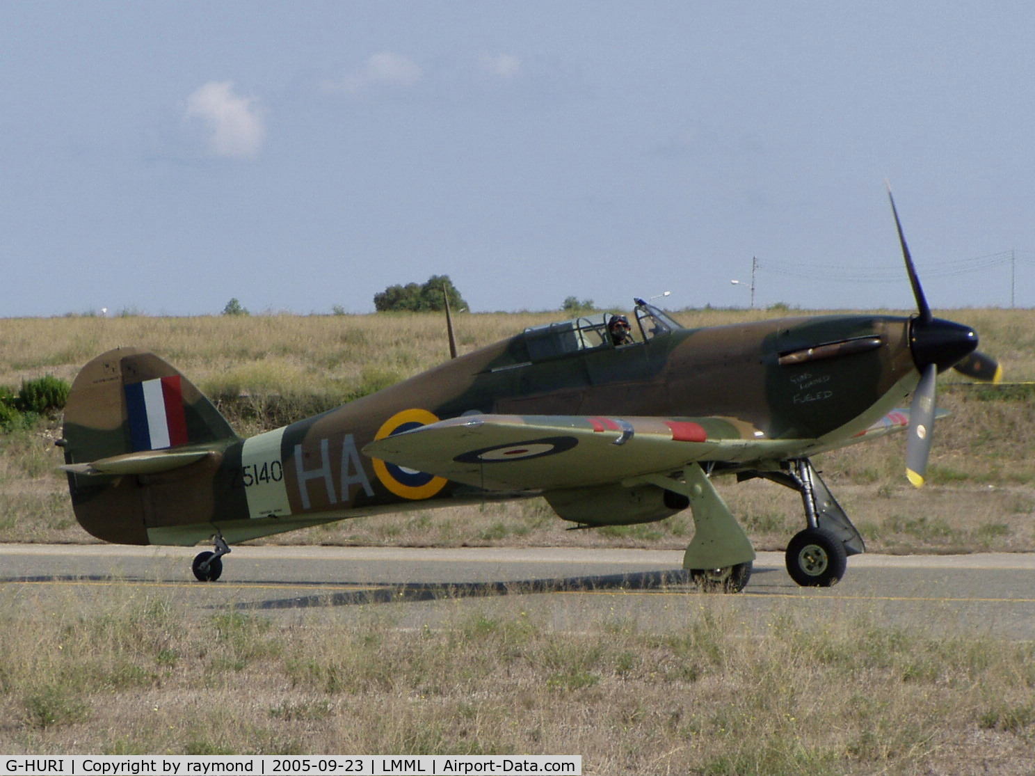 G-HURI, 1942 Hawker (CCF) Hurricane Mk12A C/N 72036, Hurricane G-HURI  Ex RAF (Private)