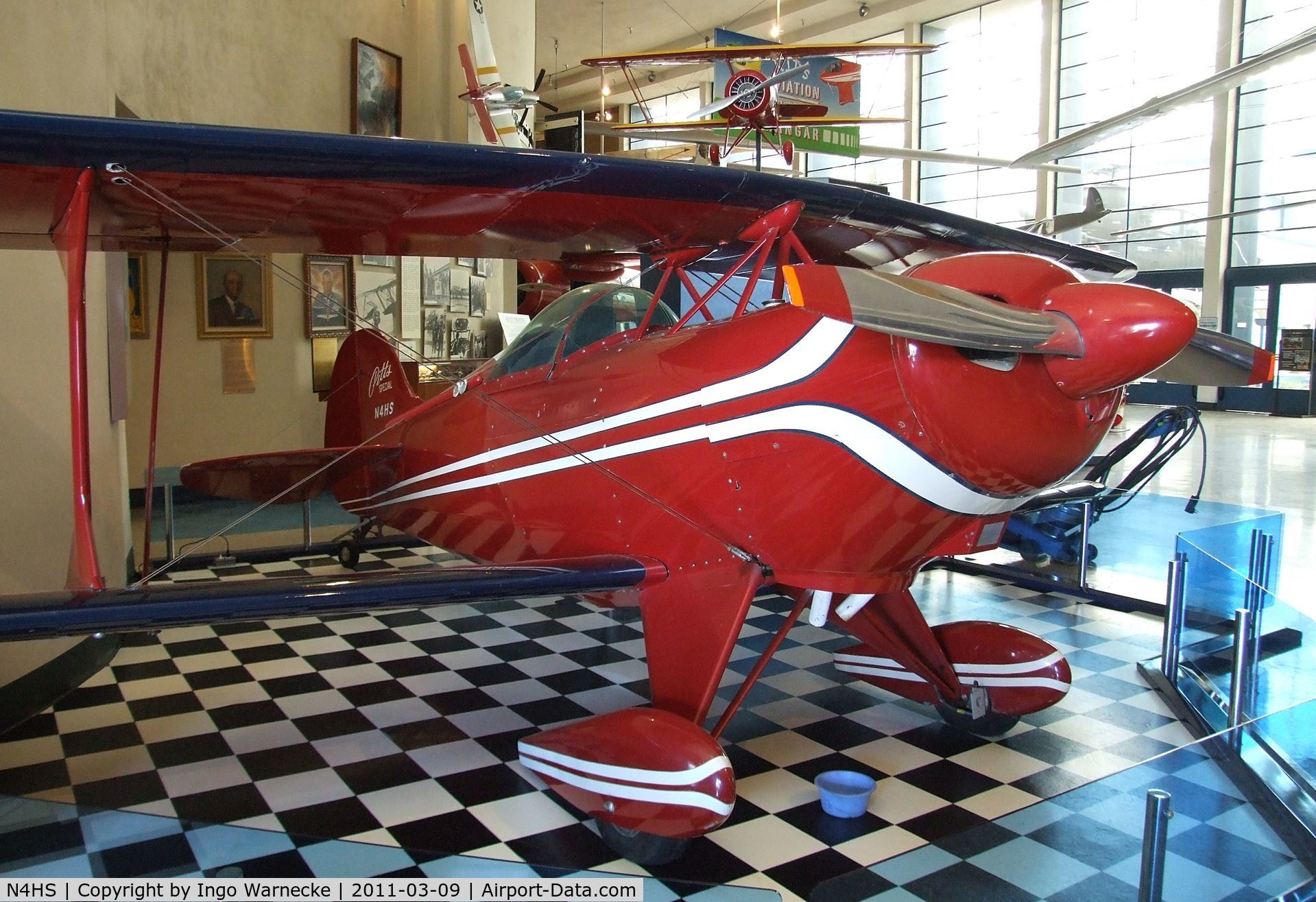 N4HS, 1975 Pitts S-1S Special C/N 10034, Pitts S-1S at the San Diego Air & Space Museum, San Diego CA