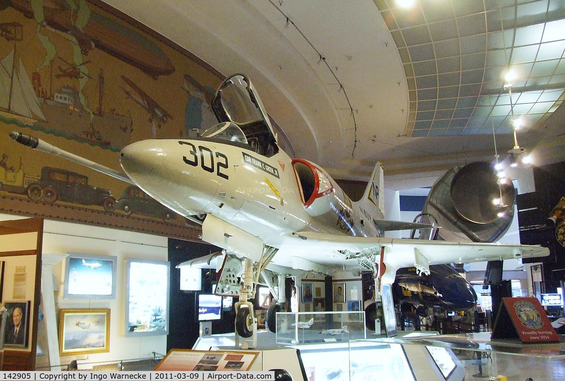 142905, Douglas A-4B Skyhawk C/N 11967, Douglas A-4B (A4D-2) Skyhawk at the San Diego Air & Space Museum, San Diego CA