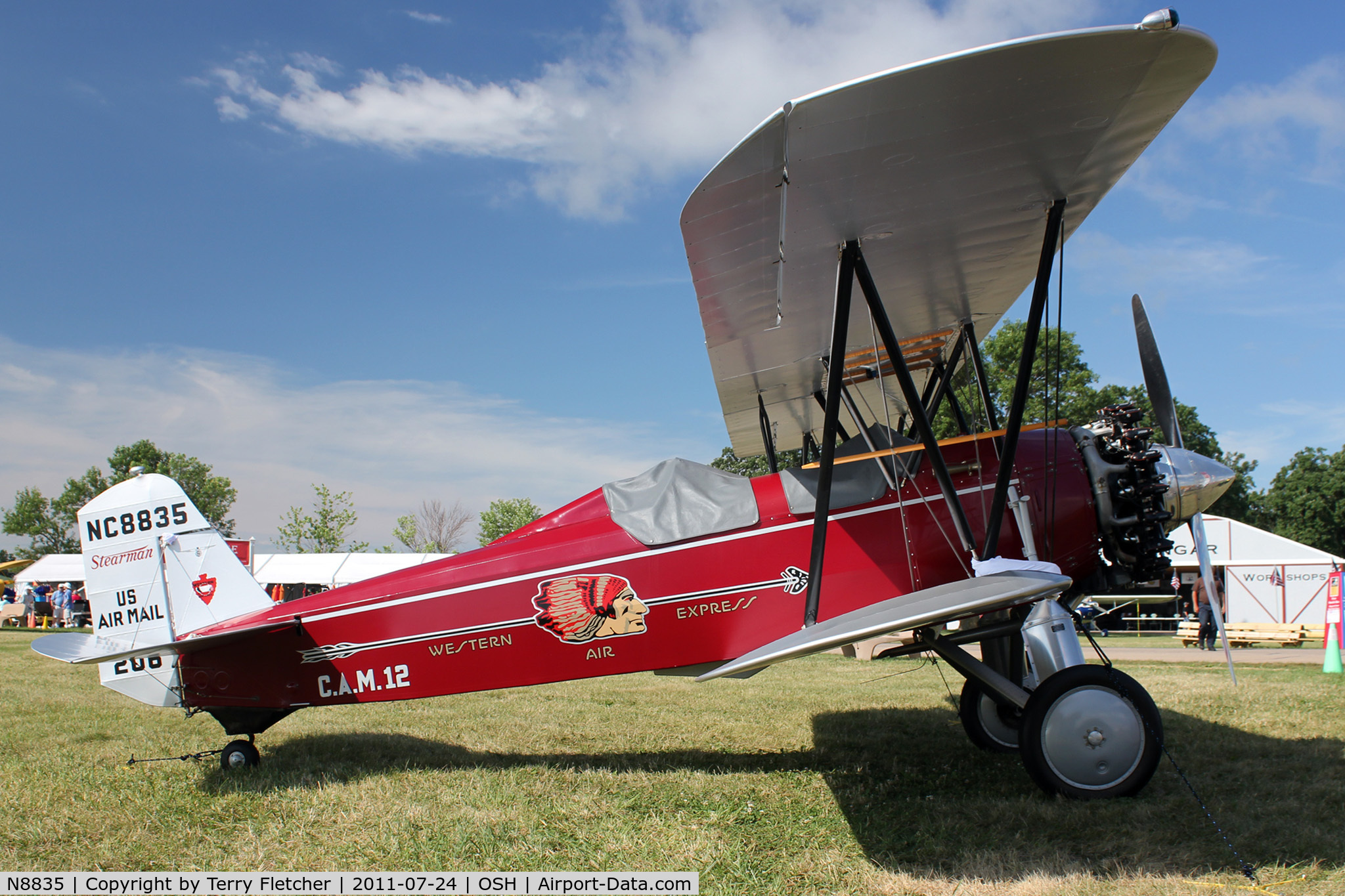 N8835, 1928 Stearman C3-B Sport Commercial C/N 241, Immaculate 1928 Stearman Aircraft C3-B, c/n: 241 at 2011 Oshkosh