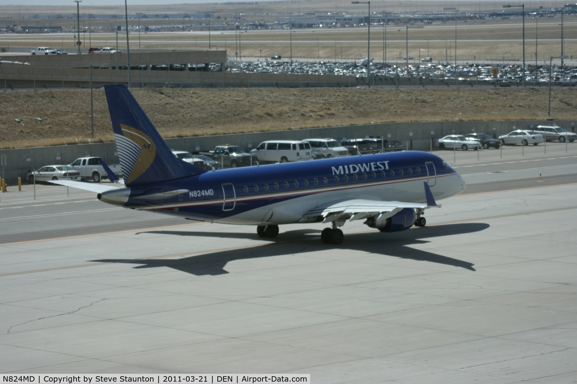 N824MD, 2005 Embraer 170SU (ERJ-170-100SU) C/N 17000045, Taken at Denver International Airport, in March 2011 whilst on an Aeroprint Aviation tour