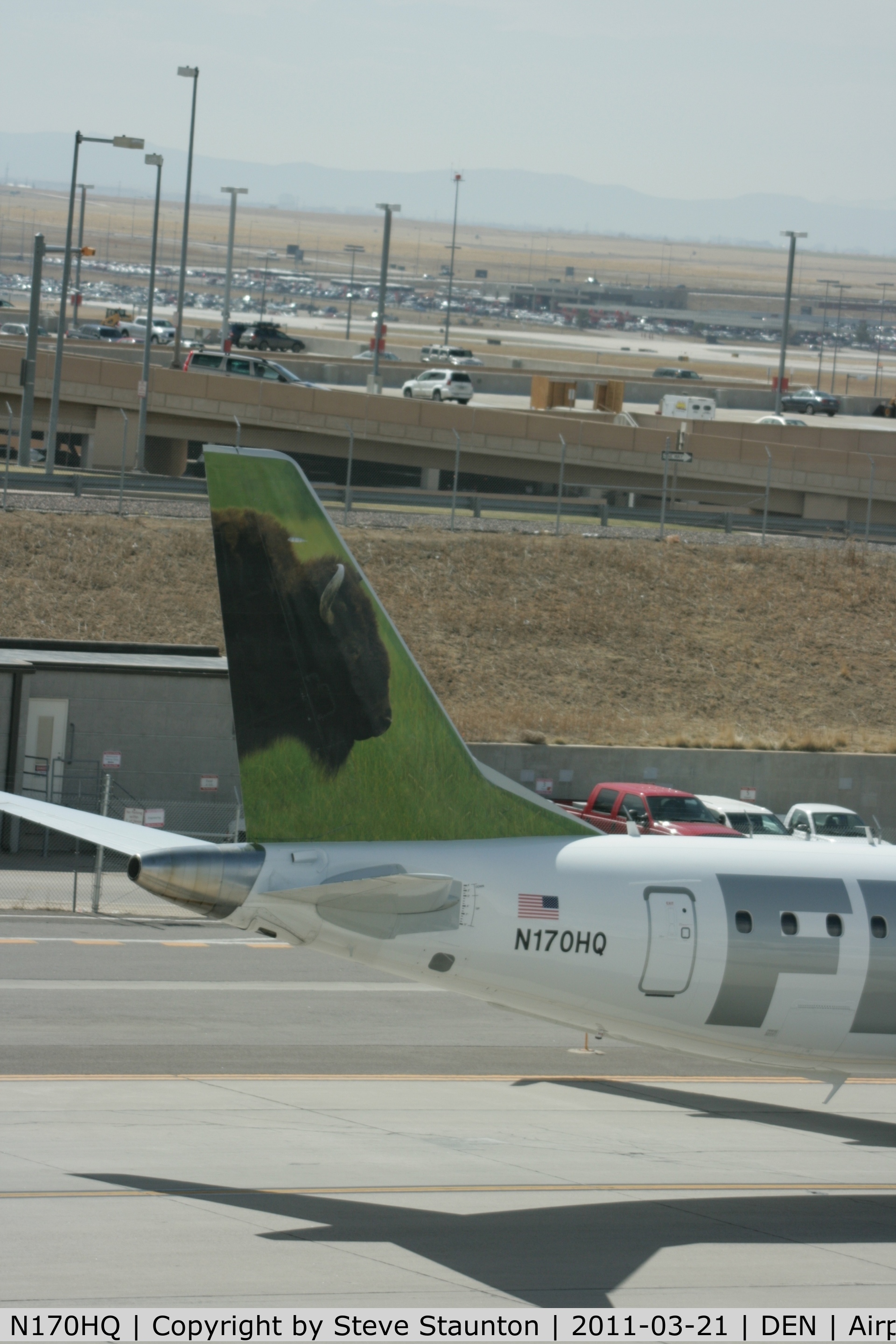 N170HQ, 2008 Embraer 190AR (ERJ-190-100IGW) C/N 19000191, Taken at Denver International Airport, in March 2011 whilst on an Aeroprint Aviation tour