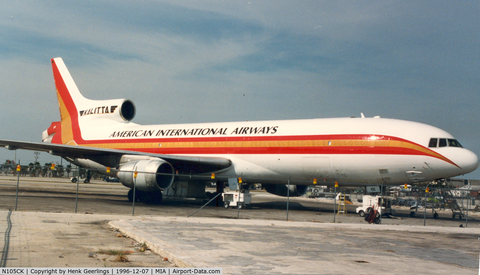 N105CK, 1980 Lockheed L-1011-385-1-15 TriStar 100 C/N 193N-1178, Kalita - American Int'l Airways
