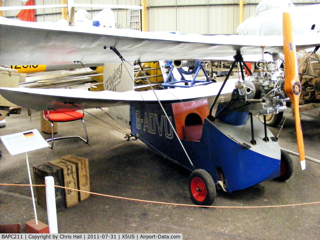 BAPC211, Mignet HM.14 Pou-du-Ciel C/N BAPC.211, Displayed at the North East Aircraft Museum, Unsworth