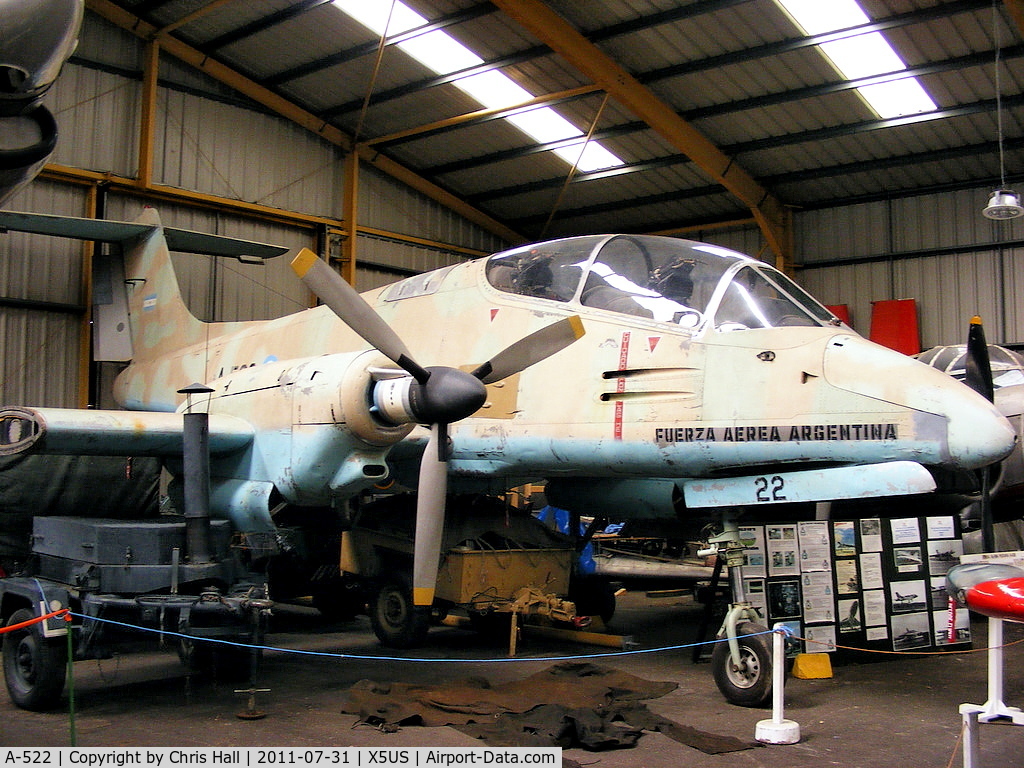 A-522, FMA IA-58A Pucará C/N 022, Displayed at the North East Aircraft Museum, Unsworth