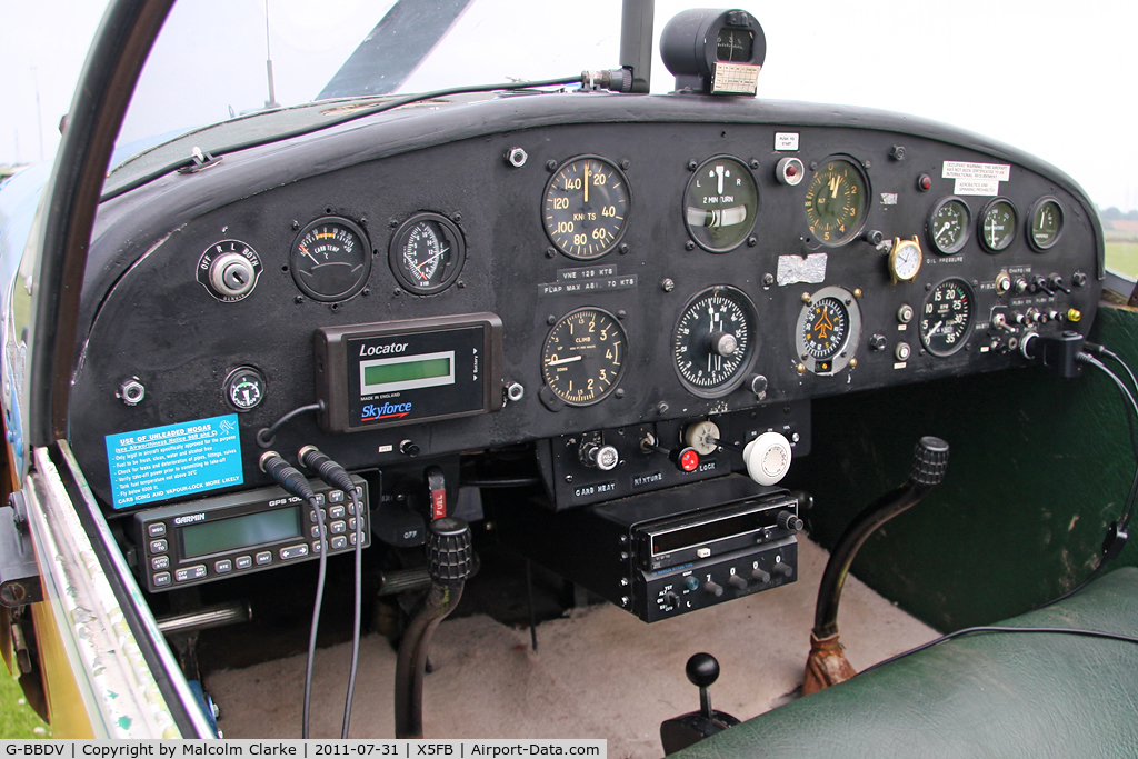 G-BBDV, 1951 SIPA 903 C/N 7, Sipa 903 - the front office - Fishburn Airfield July 2011.