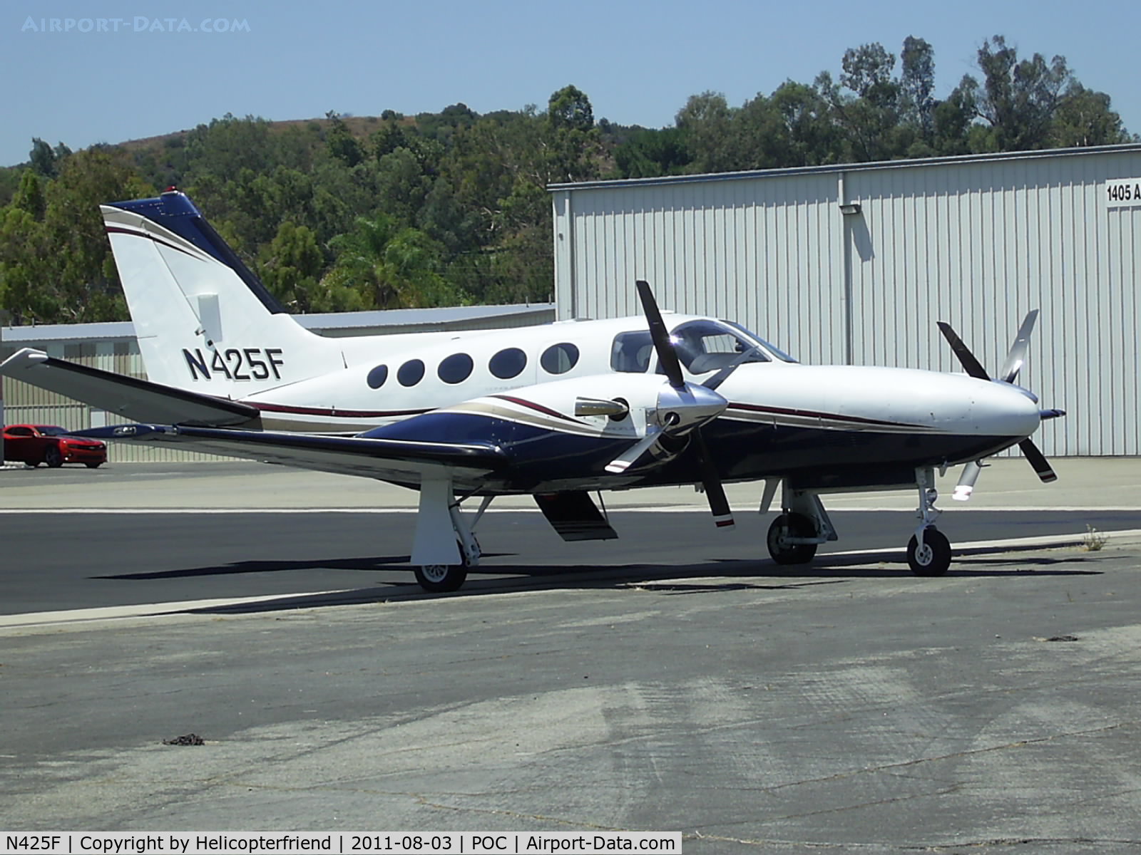 N425F, 1981 Cessna 425 Conquest 1 C/N 425-0058, Parked in Howard Aviation parking area