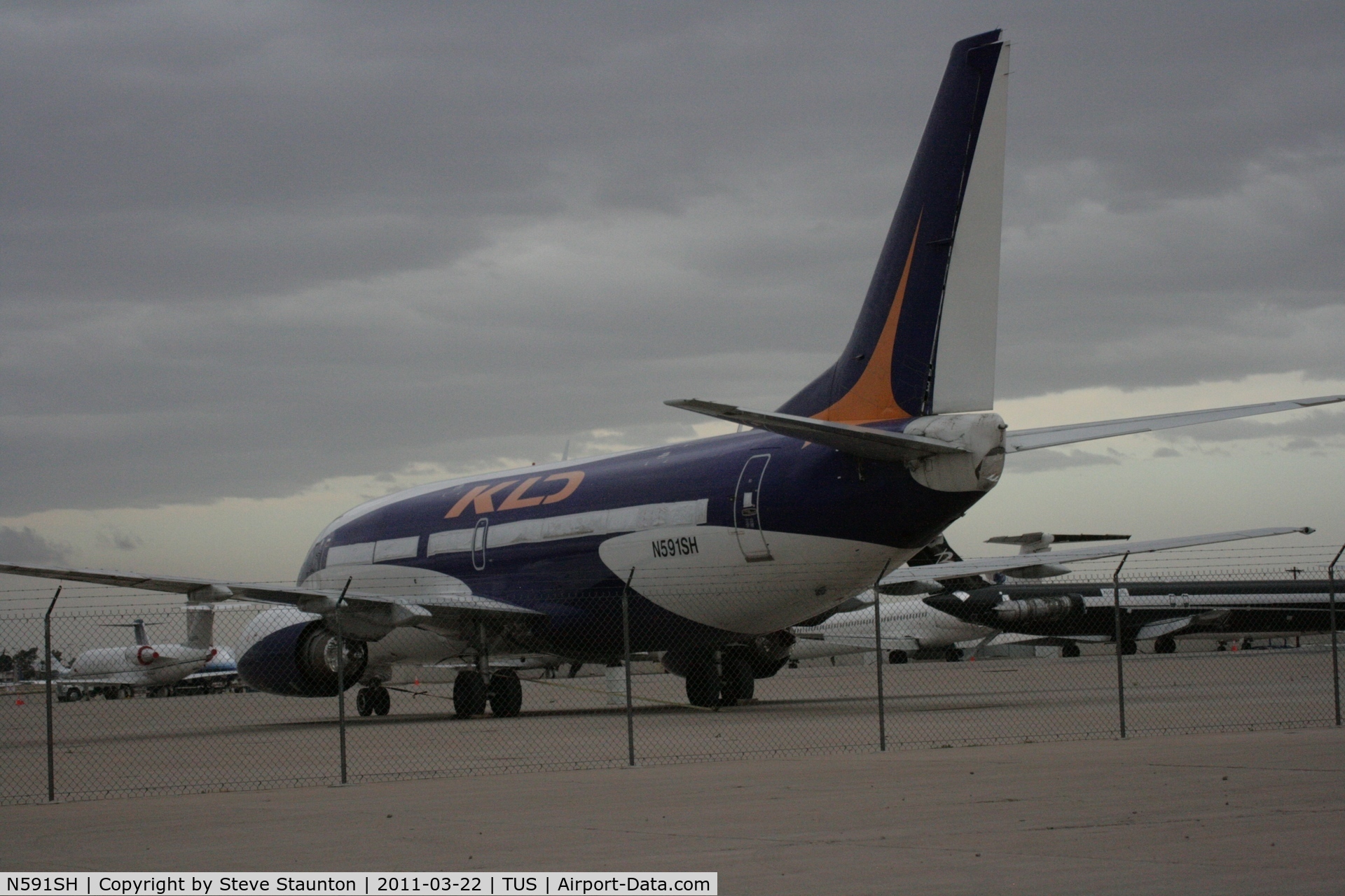 N591SH, 1986 Boeing 737-3K2 C/N 23411, Taken at Tucson Airport, in March 2011 whilst on an Aeroprint Aviation tour