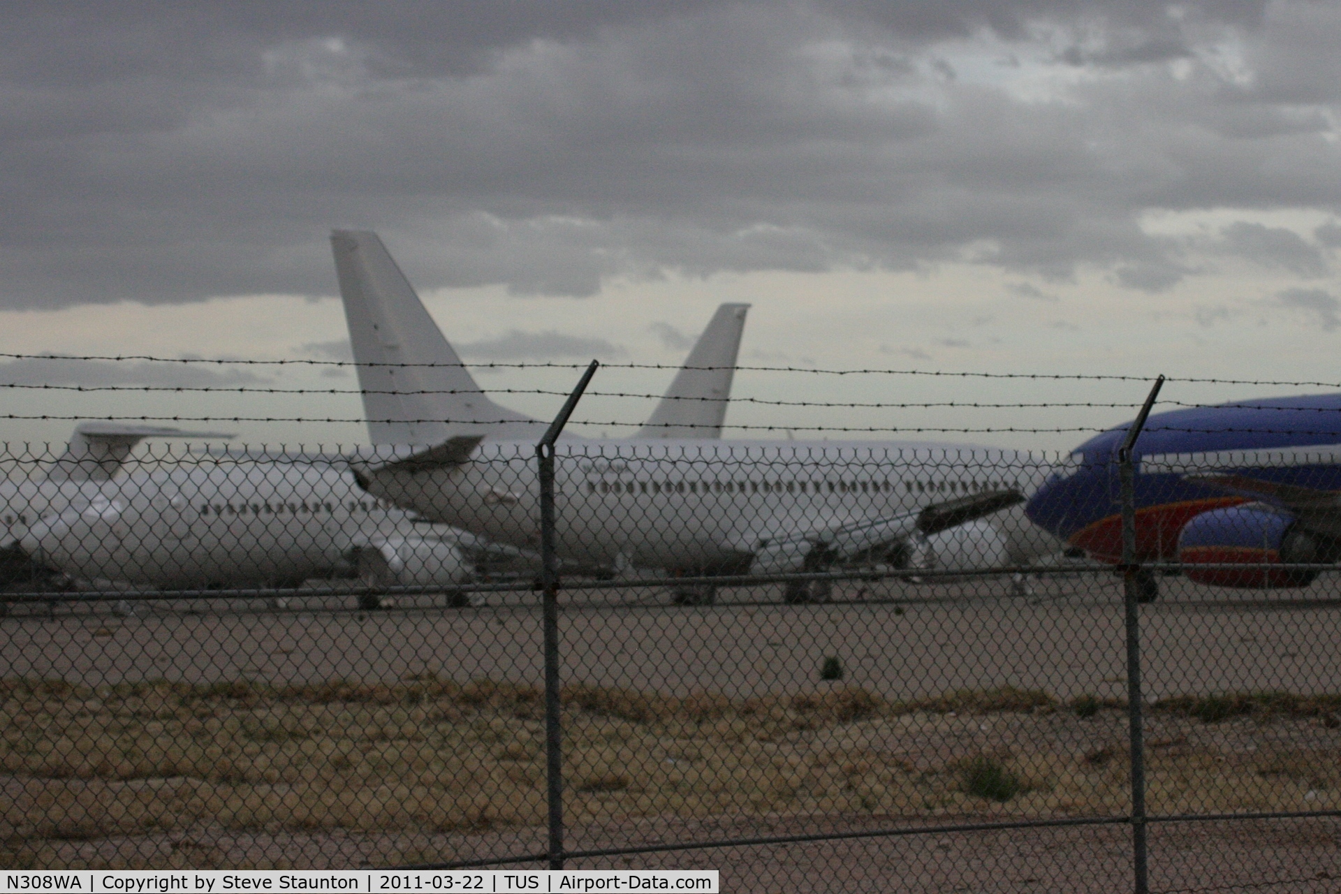 N308WA, 1986 Boeing 737-347 C/N 23441, Taken at Tucson Airport, in March 2011 whilst on an Aeroprint Aviation tour