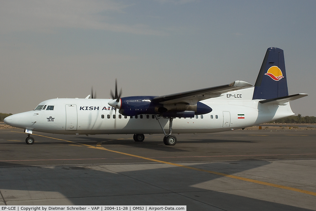 EP-LCE, 1992 Fokker 50 C/N 20265, Kish Air Fokker 50