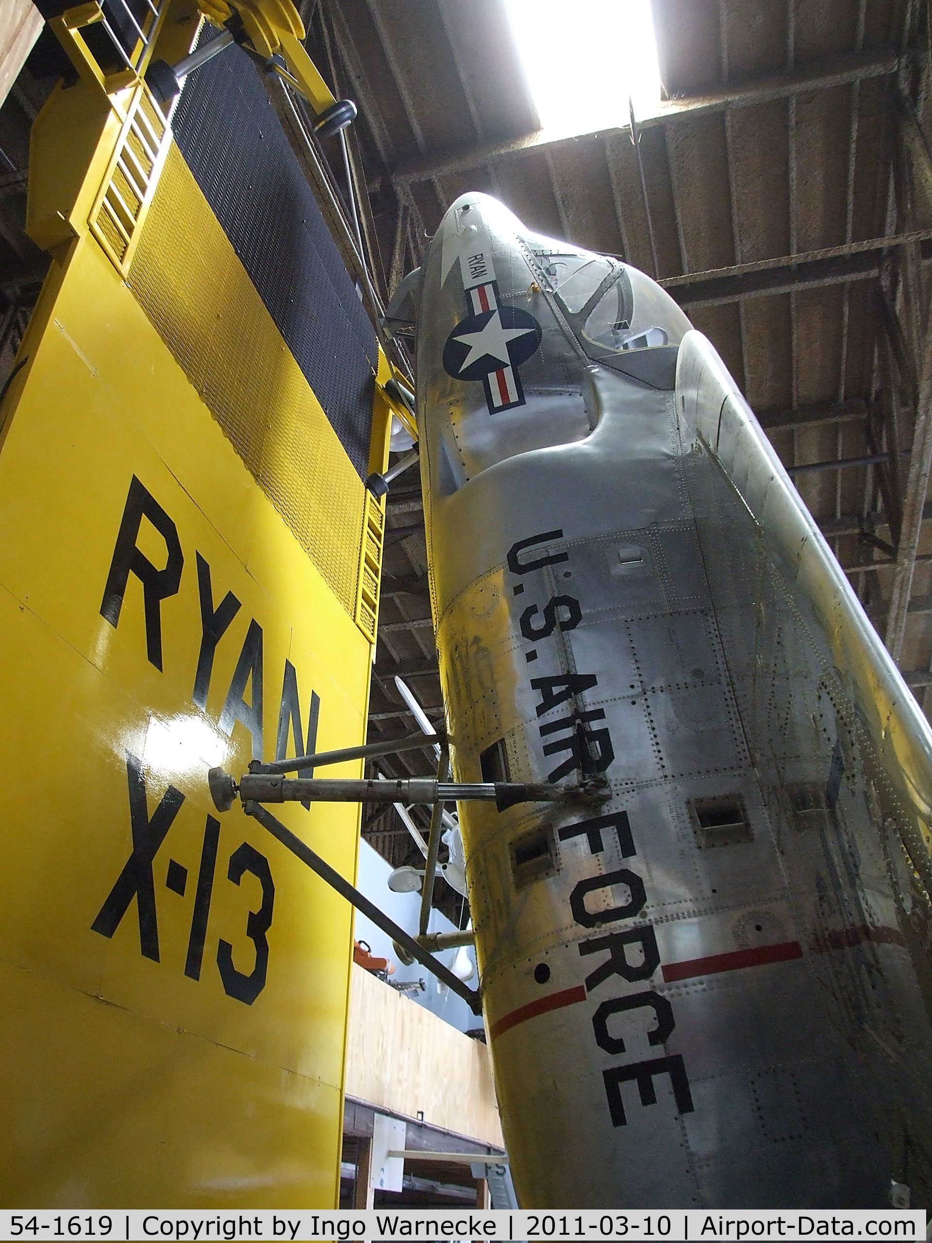 54-1619, 1954 Ryan X-13A-RY Vertijet C/N Not found 54-1619, Ryan X-13A Vertijet at the San Diego Air & Space Museum's Gillespie Field Annex, El Cajon CA