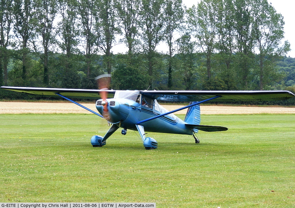 G-EITE, 1946 Luscombe 8F Silvaire C/N 3407, at the Luscombe fly-in at Oaksey Park