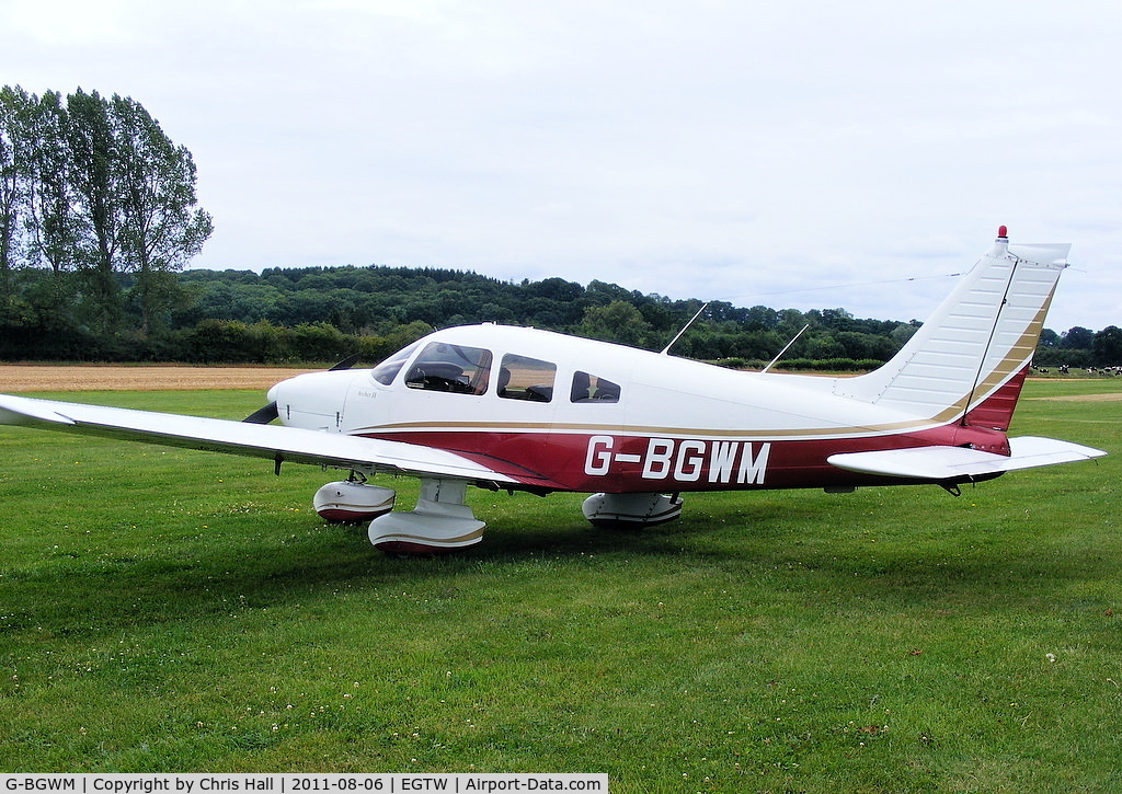 G-BGWM, 1979 Piper PA-28-181 Cherokee Archer II C/N 28-7990458, at the Luscombe fly-in at Oaksey Park