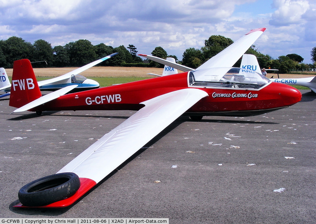 G-CFWB, 1970 Schleicher ASK-13 C/N 13224, Cotswold Gliding Club at Aston Down