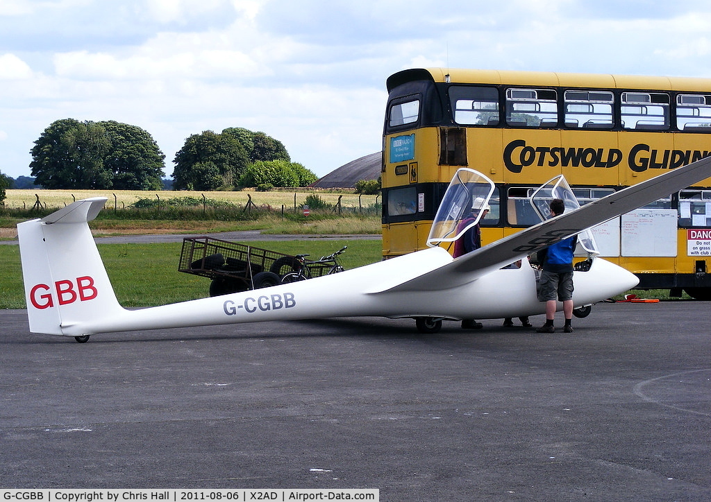 G-CGBB, 1981 Schleicher ASK-21 C/N 21073, at the Cotswold Gliding Club, Aston Down