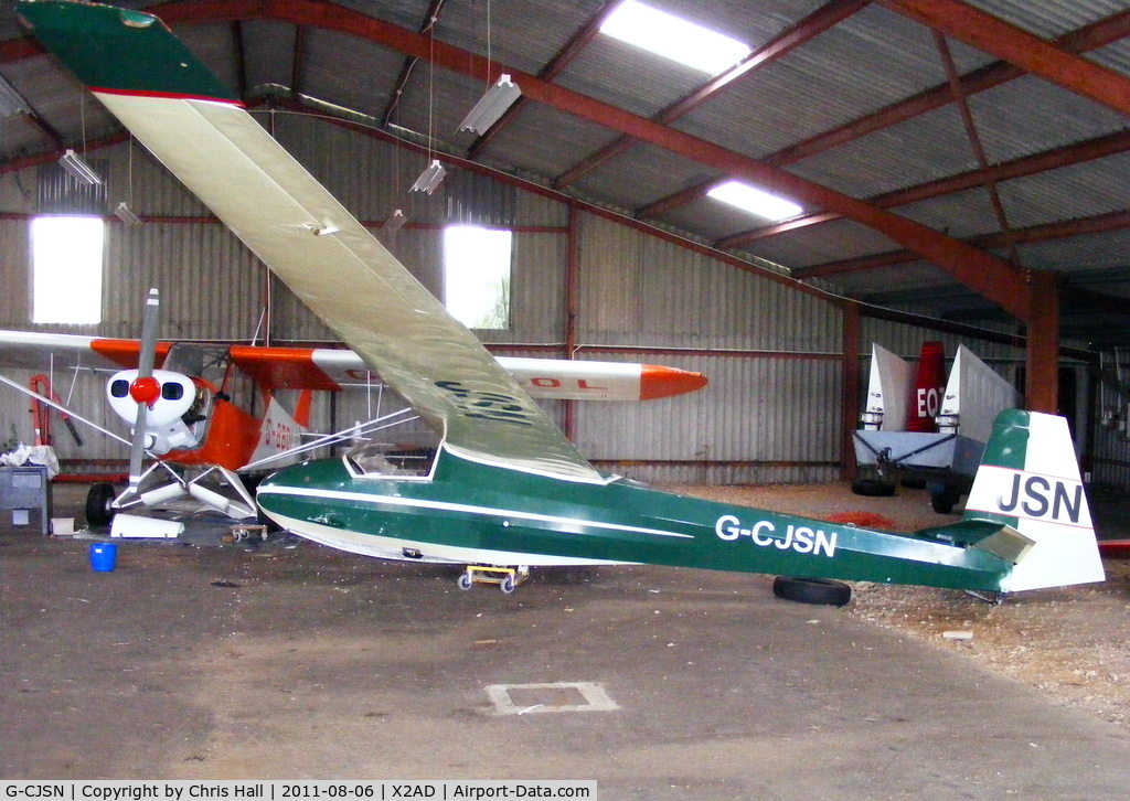 G-CJSN, 1972 Schleicher K-8B C/N 8916, at the Cotswold Gliding Club, Aston Down