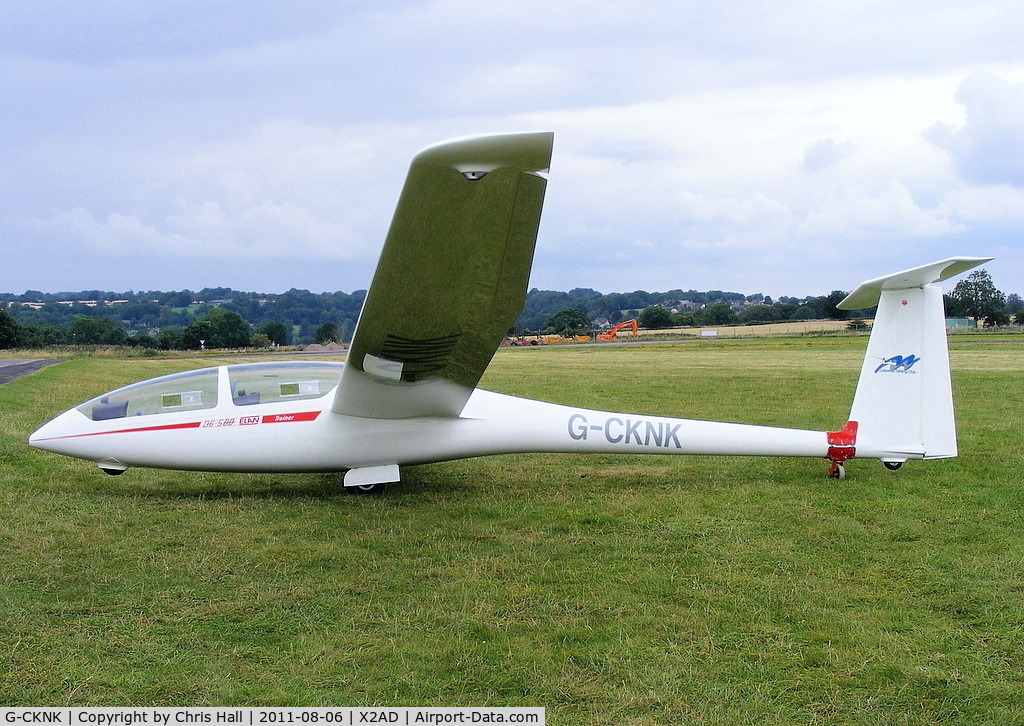 G-CKNK, 1994 Elan DG-500 Trainer C/N 5E116T48, at the Cotswold Gliding Club, Aston Down