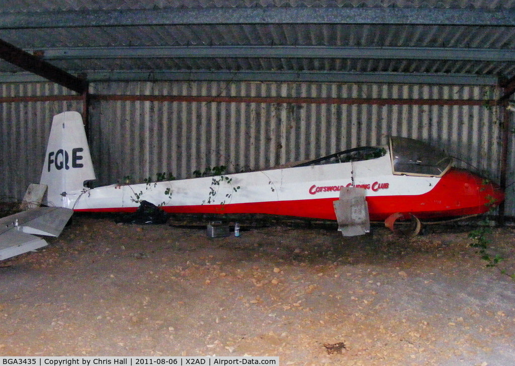BGA3435, Schleicher Ka-8 C/N 3, at the Cotswold Gliding Club, Aston Down