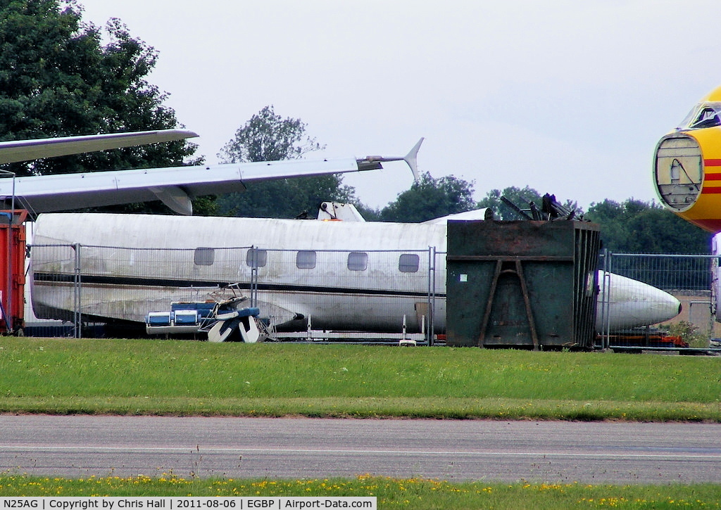 N25AG, 1977 Lockheed L-1329-25 JetStar II C/N 5202, originally dismantled at Kemble then stored at ASI Alton, now back in the scrapping area at Kemble
