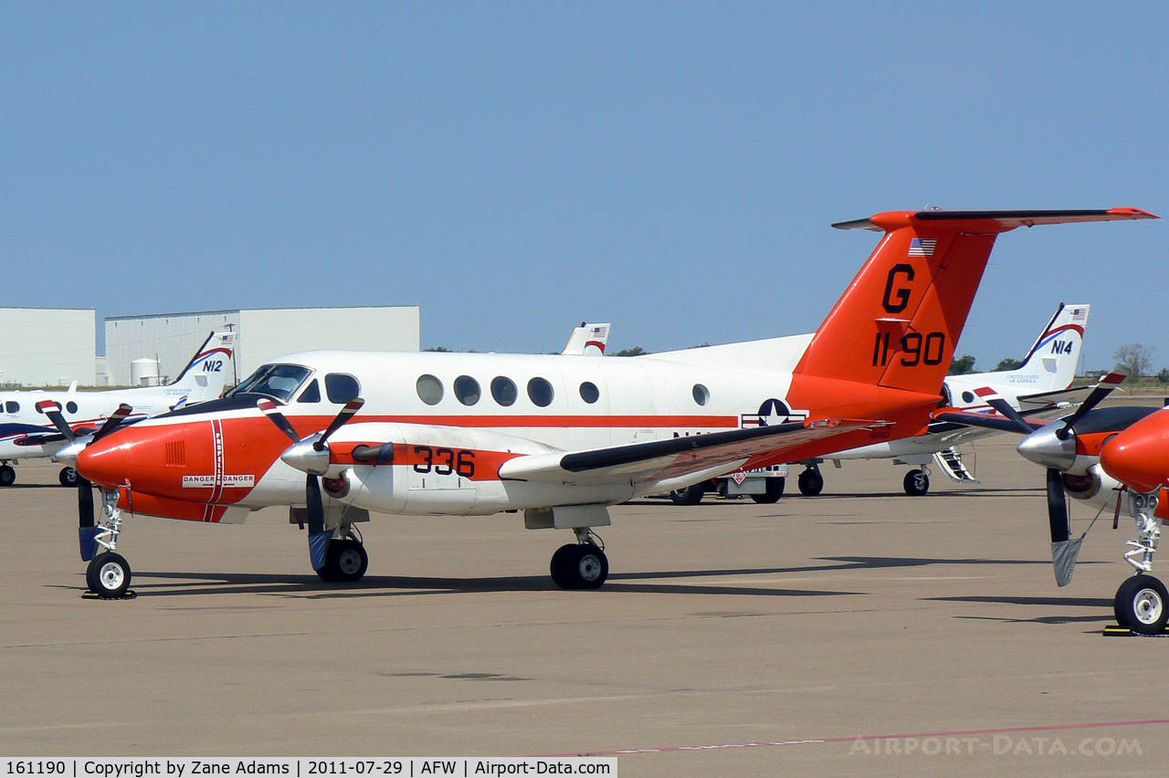 161190, Beech TC-12B Huron C/N BJ-6, At Alliance Airport -Tropical Storm Don evac from NAS Corpus Christie