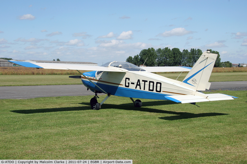 G-ATDO, 1965 Bolkow Bo-208C Junior C/N 576, Bolkow BO-208C at Breighton Airfield's Wings & Wheels Weekend, July 2011.