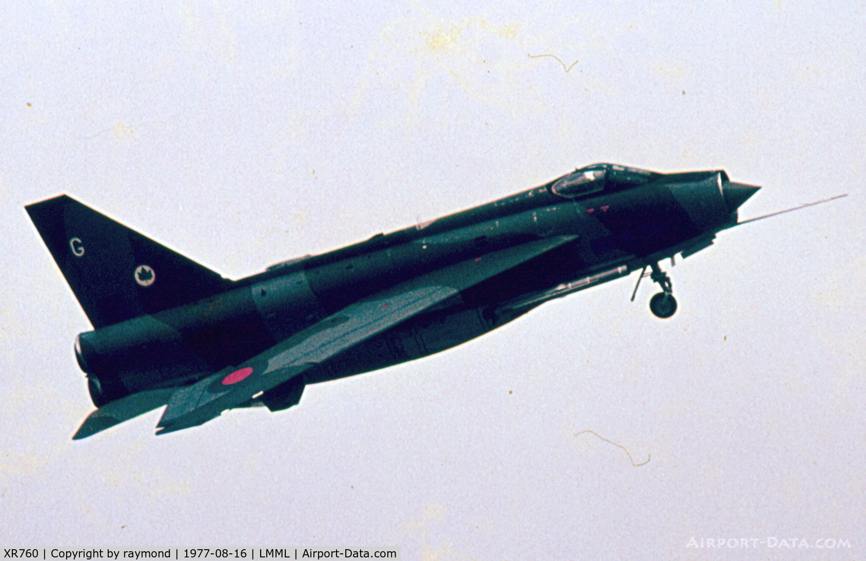 XR760, 1965 English Electric Lightning F.6 C/N 95225, Lightning F6 XR760/G 5Sqd RAF