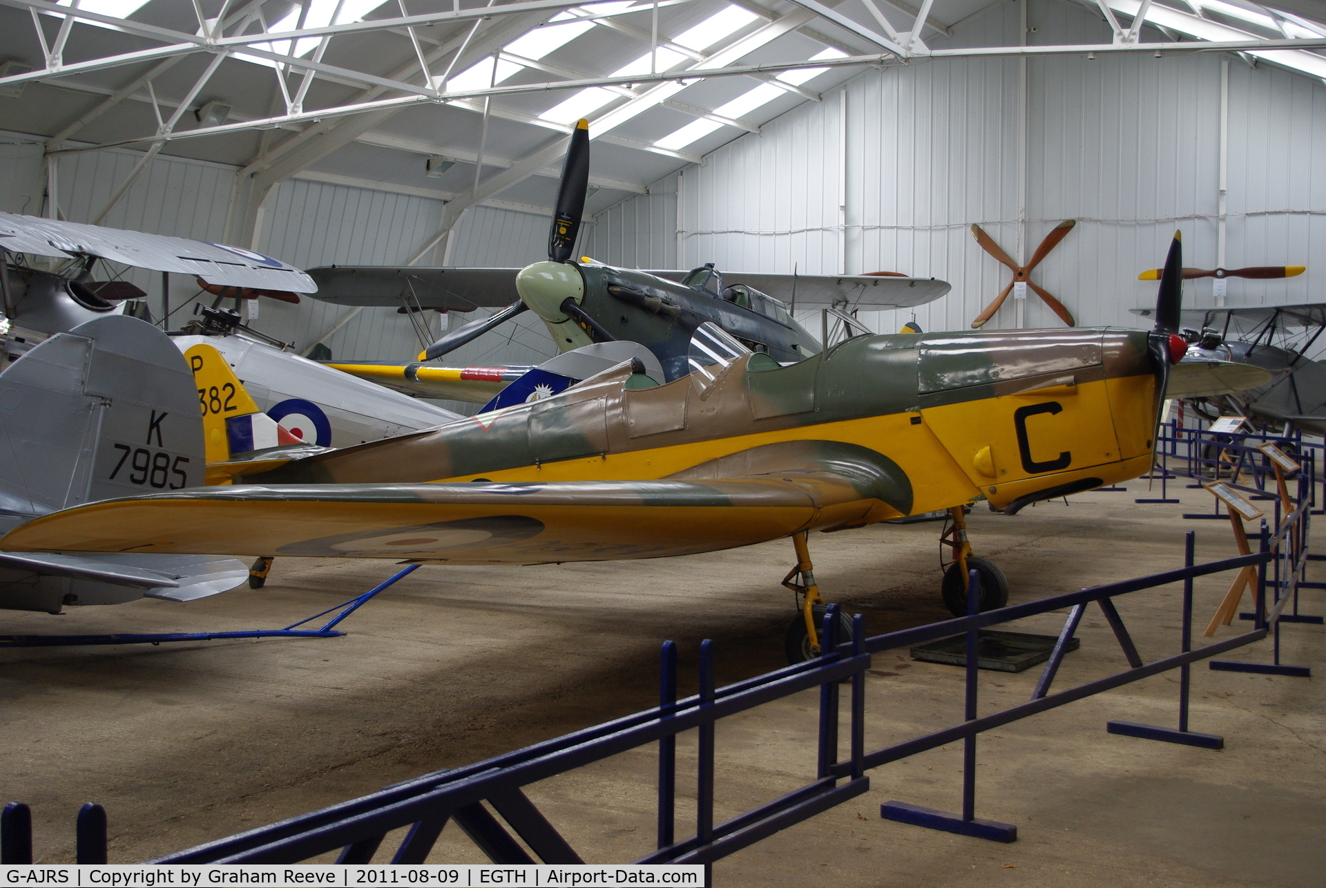 G-AJRS, 1939 Miles M14A Magister C/N 1750, On display.
