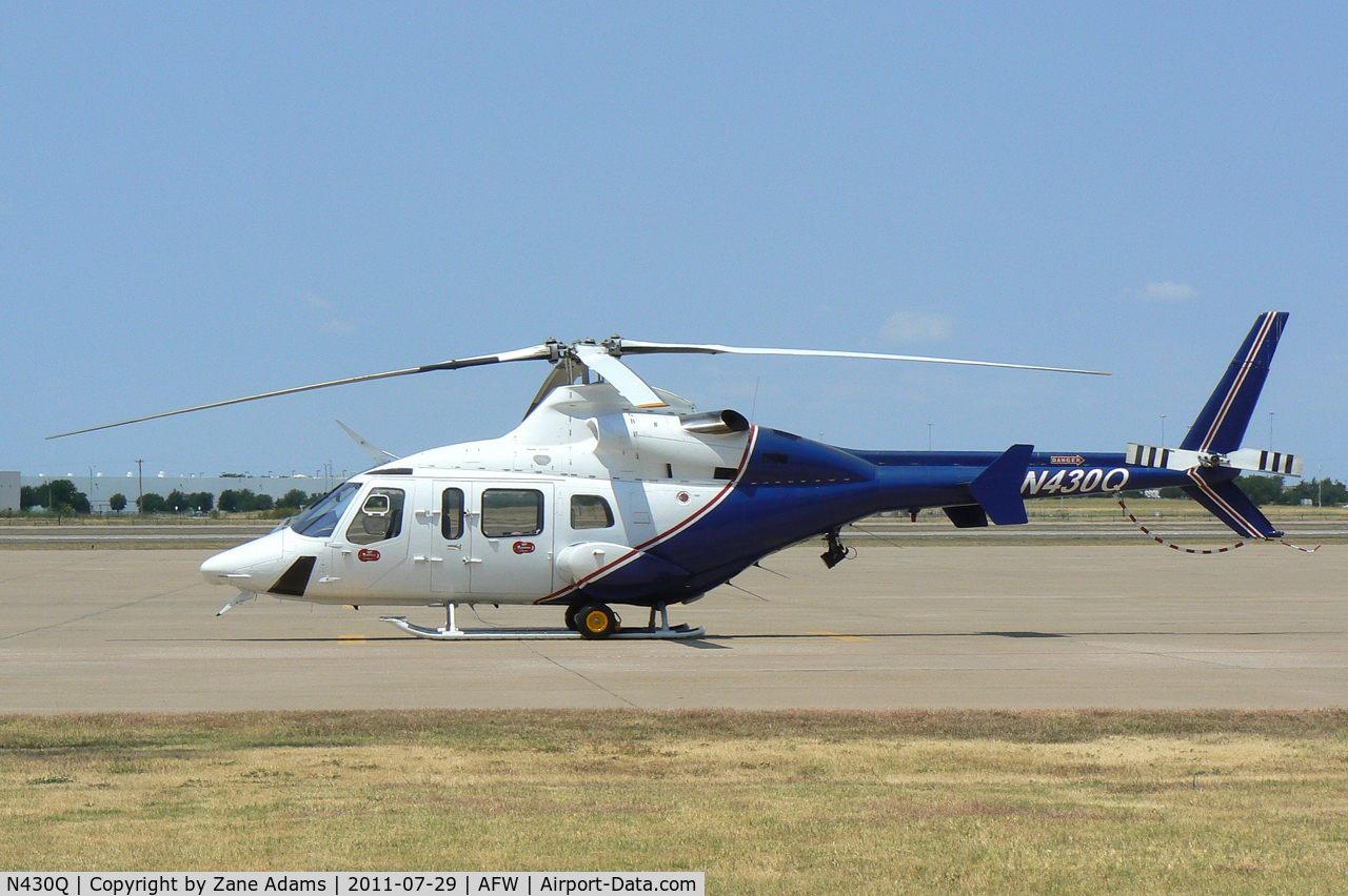 N430Q, 1996 Bell 430 C/N 49002, This helicopter set an around the world speed record in 1996. 
http://www.bowerhelicopter.com/atw/day1.html