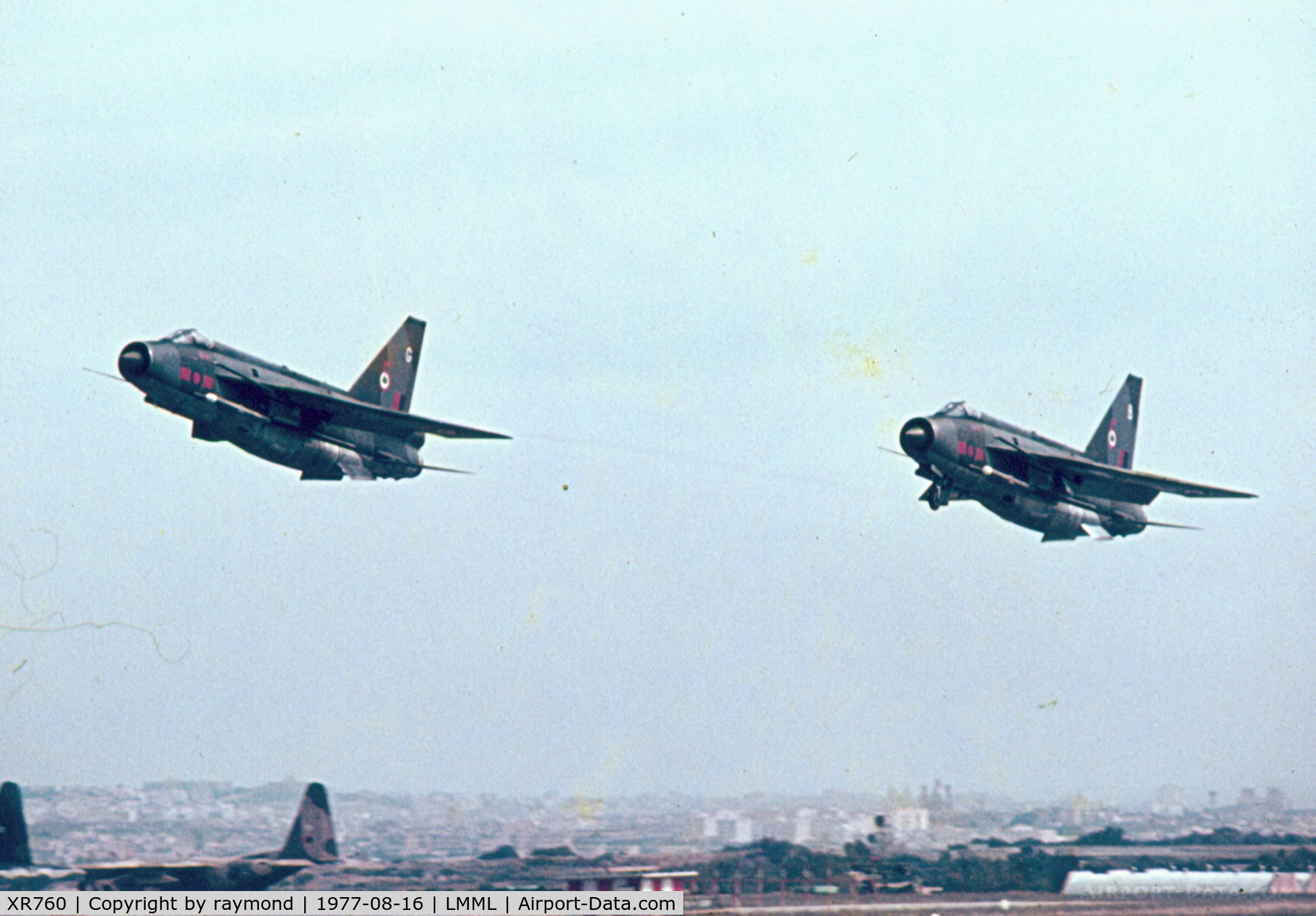 XR760, 1965 English Electric Lightning F.6 C/N 95225, Lightning F6s XR760/G and XS935/B 5Sqd RAF