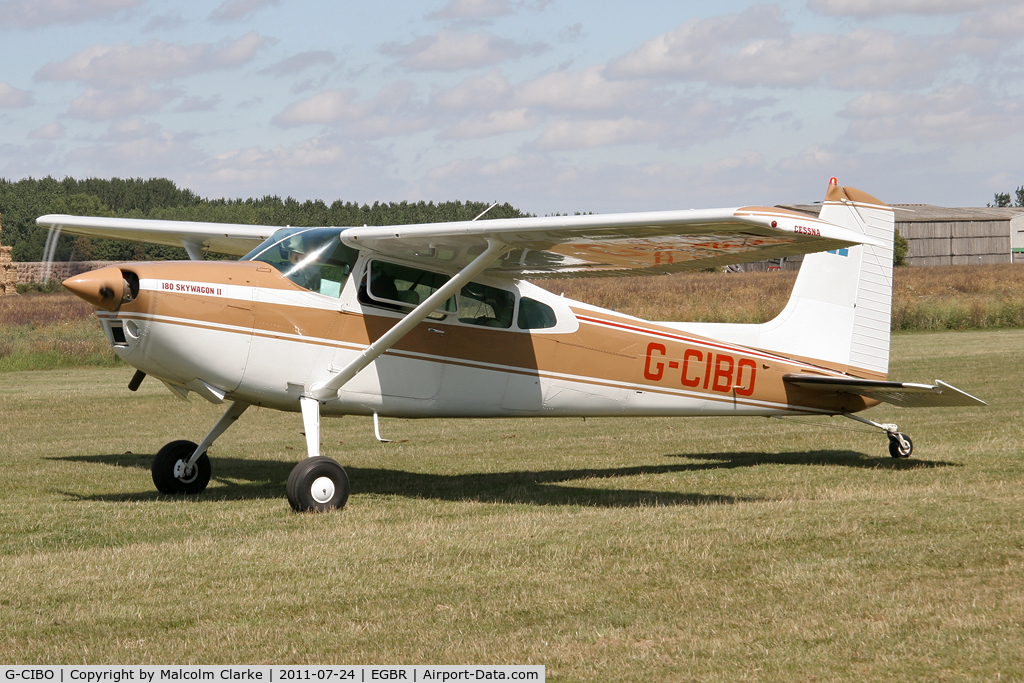 G-CIBO, 1981 Cessna 180K Skywagon C/N 18053177, Cessna 180K Skywagon at Breighton Airfield's Wings & Wheels Weekend, July 2011.