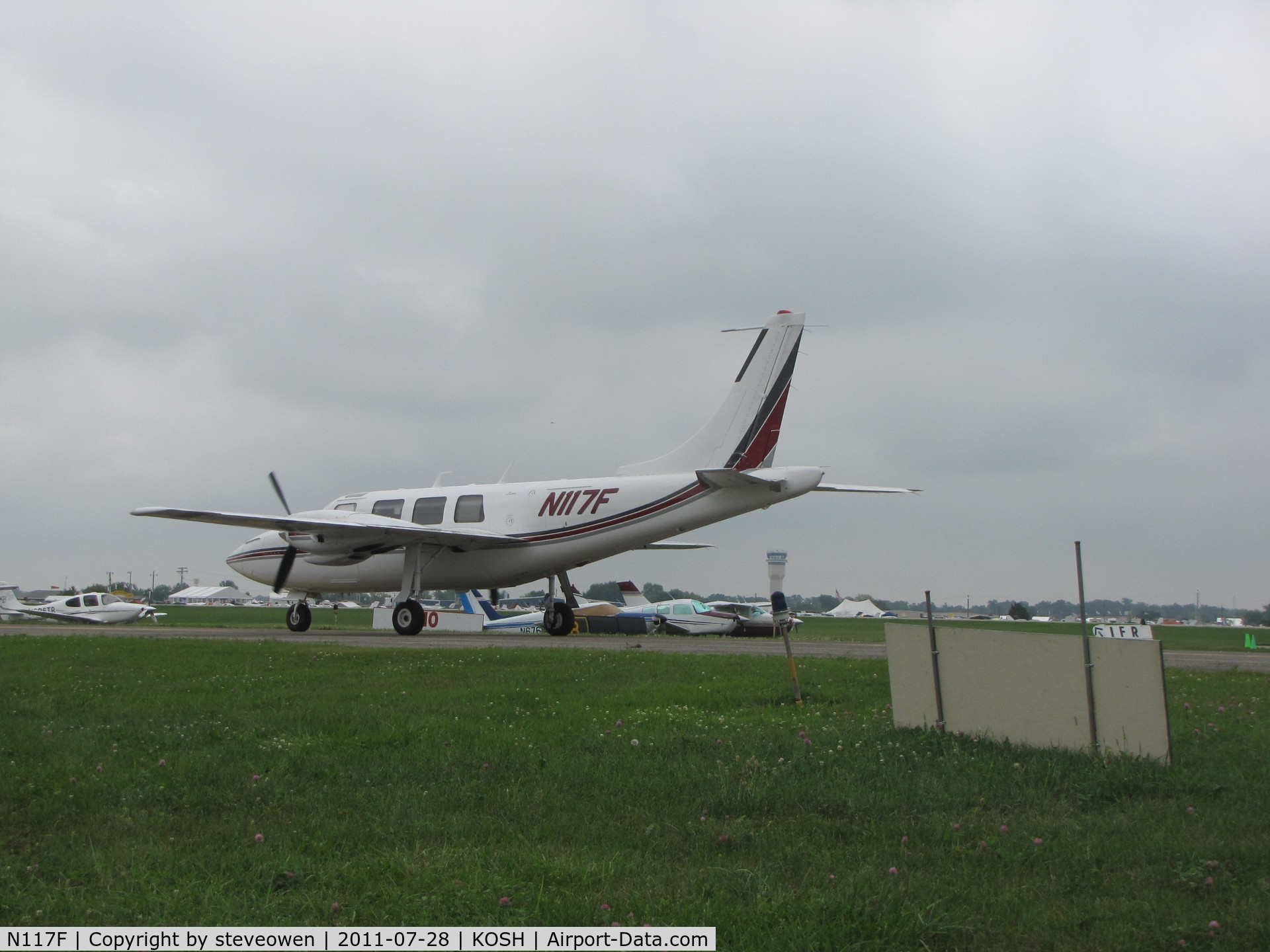 N117F, 1977 Smith Aerostar 601P C/N 61P-0442-167, Taxing by at EAA 2011